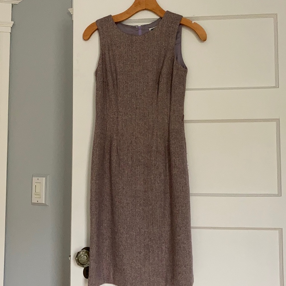 Wool herringbone dress